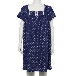 Croft & Barrow Short Sleeve Knit Nightgown M